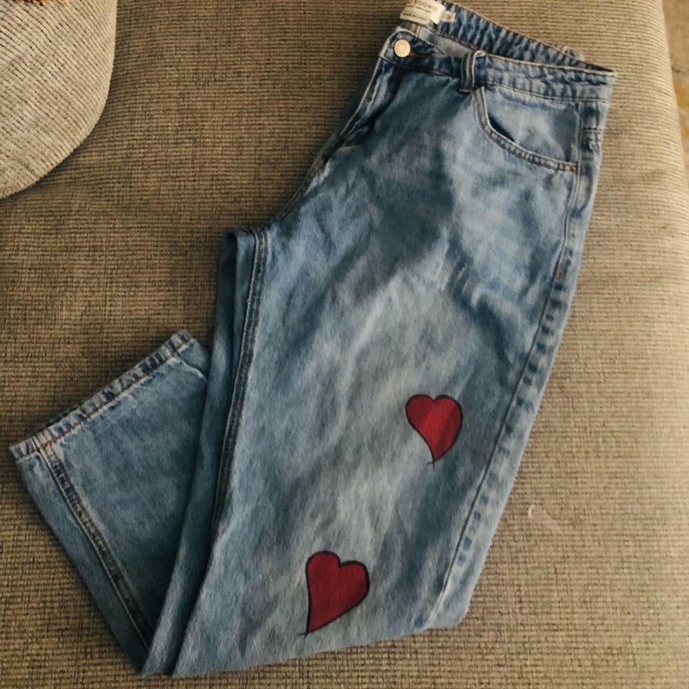 Jeans- heart print